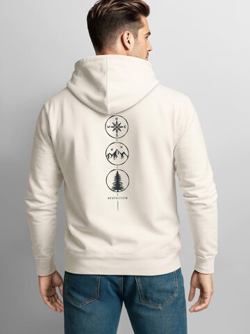Neverless Sweatshirt 'Kompass Outdoor'‌‌‌‌‌‌‌‌‌‌ in Beige: Vorderseite