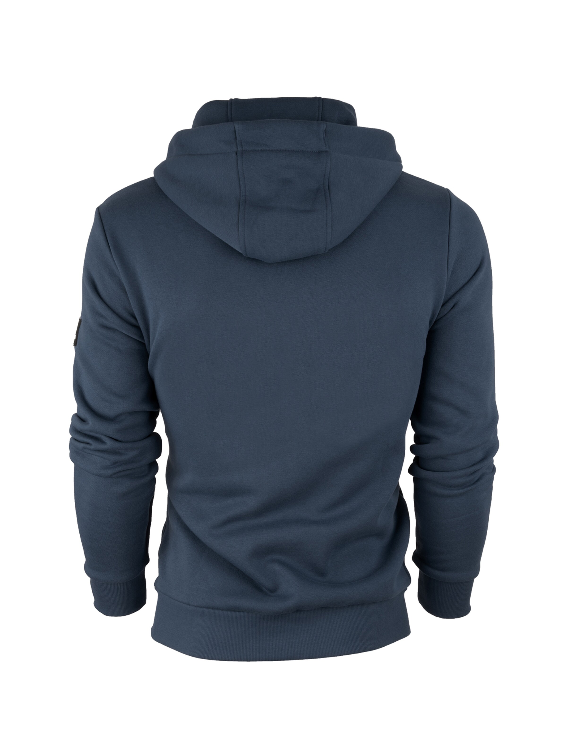 FORSBERG Sweatshirt 'Zip-Hoodie mit Frottee Logo' in Blue
