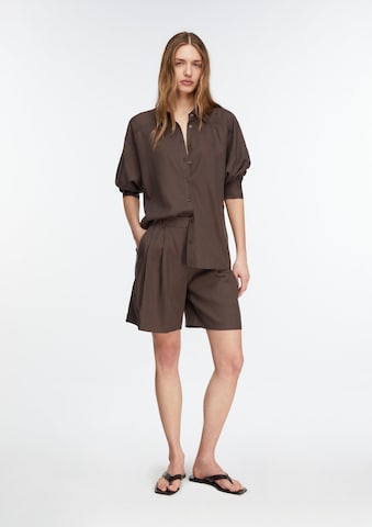 Wide Leg Pantalon à pince COMMA en marron