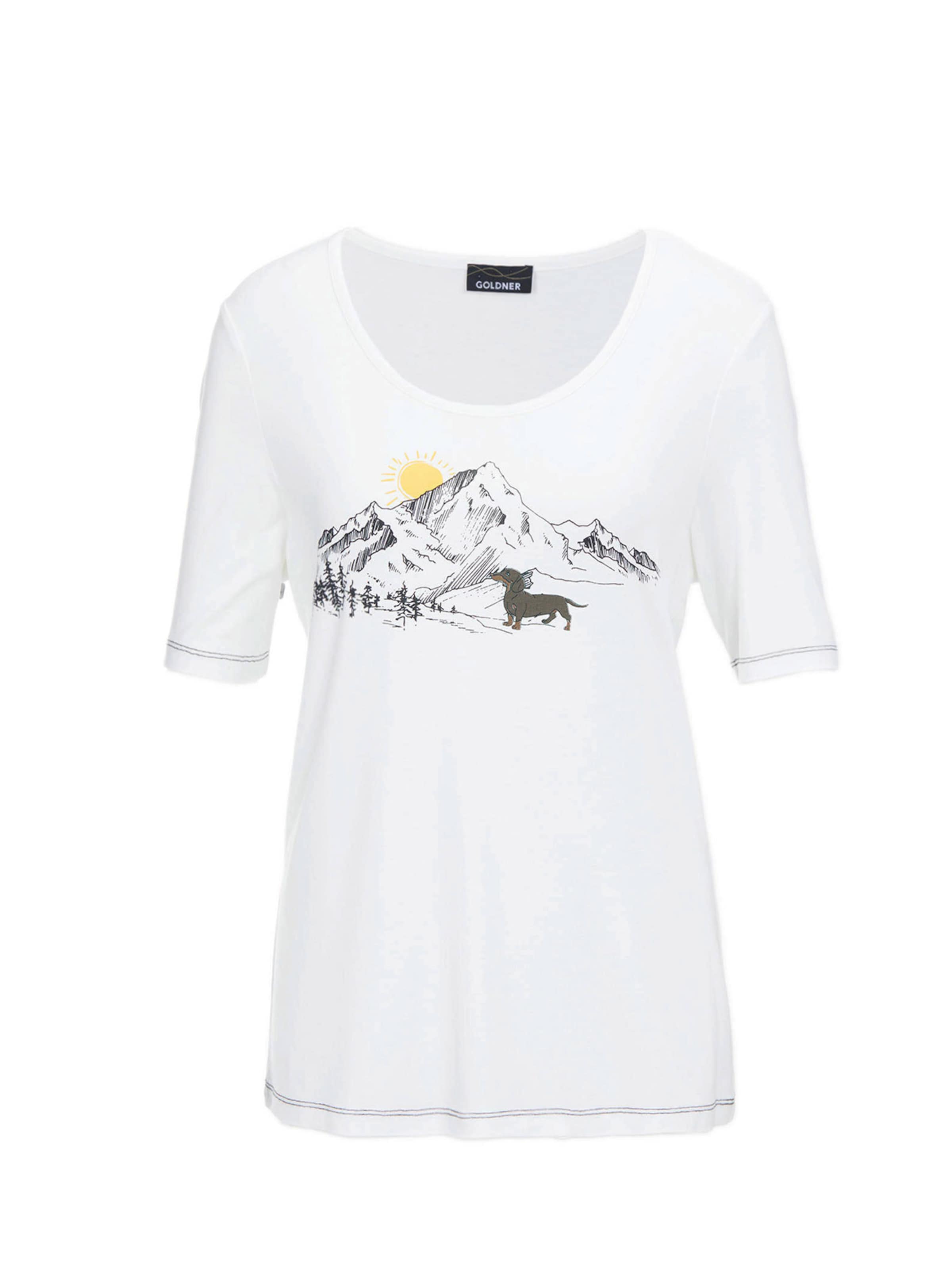 Goldner Shirt in Weiß: Vorderseite