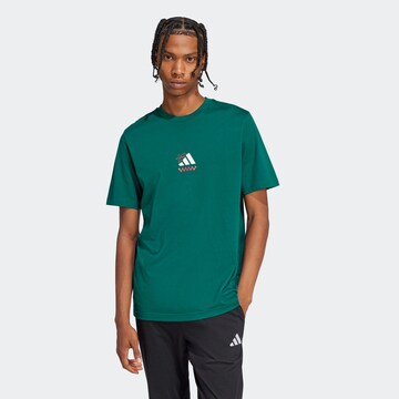 ADIDAS SPORTSWEAR Λειτουργικό μπλουζάκι 'Lounge Pizza' σε πράσινο