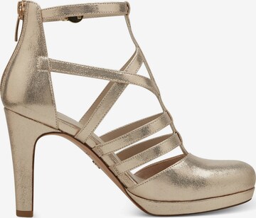 TAMARIS - Sapatos com cunha frontal em bronze