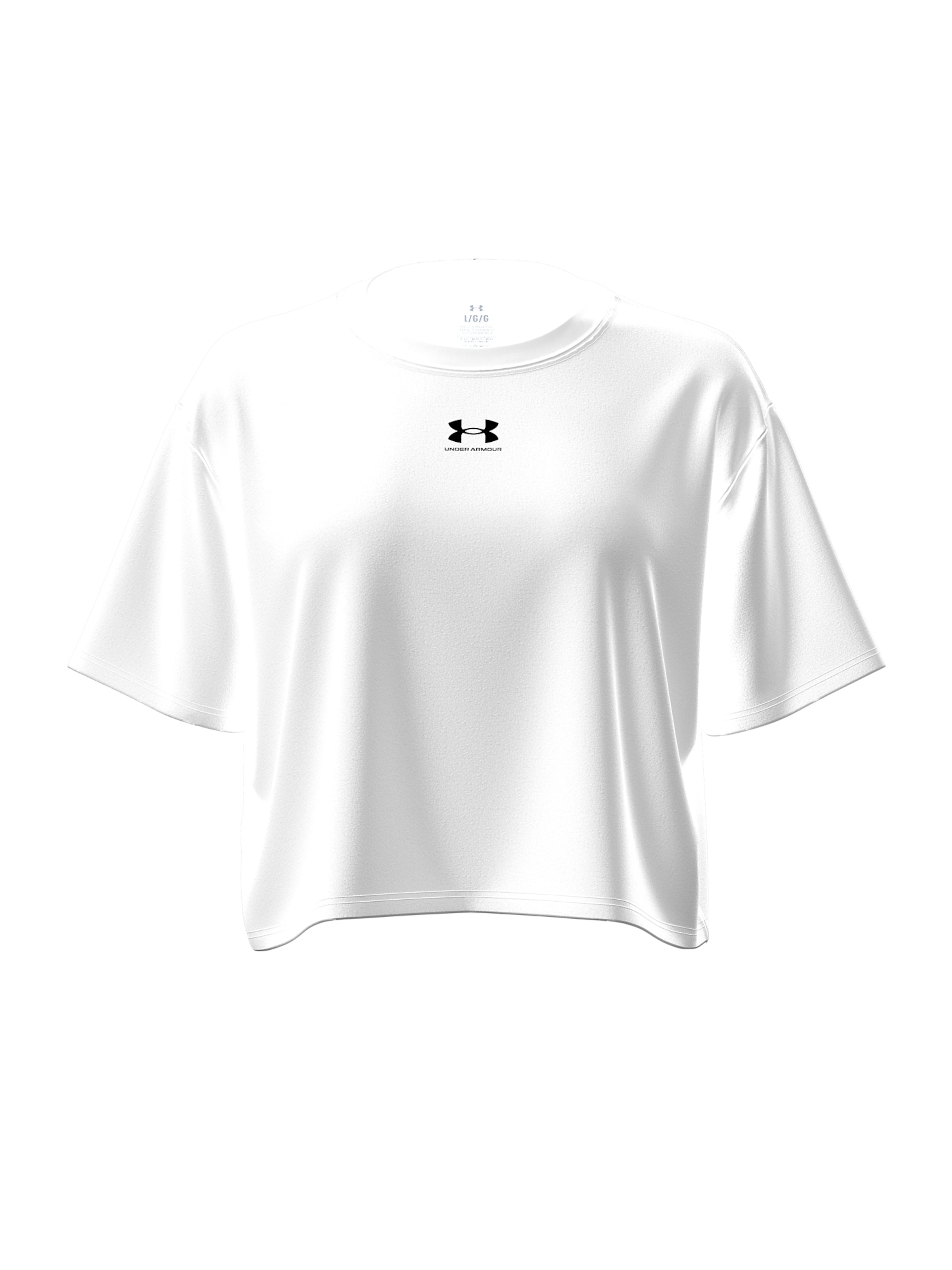 UNDER ARMOUR Functioneel shirt 'Rival' in Wit: voorkant