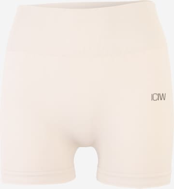 Pantaloni sport de la ICANIWILL pe alb: față