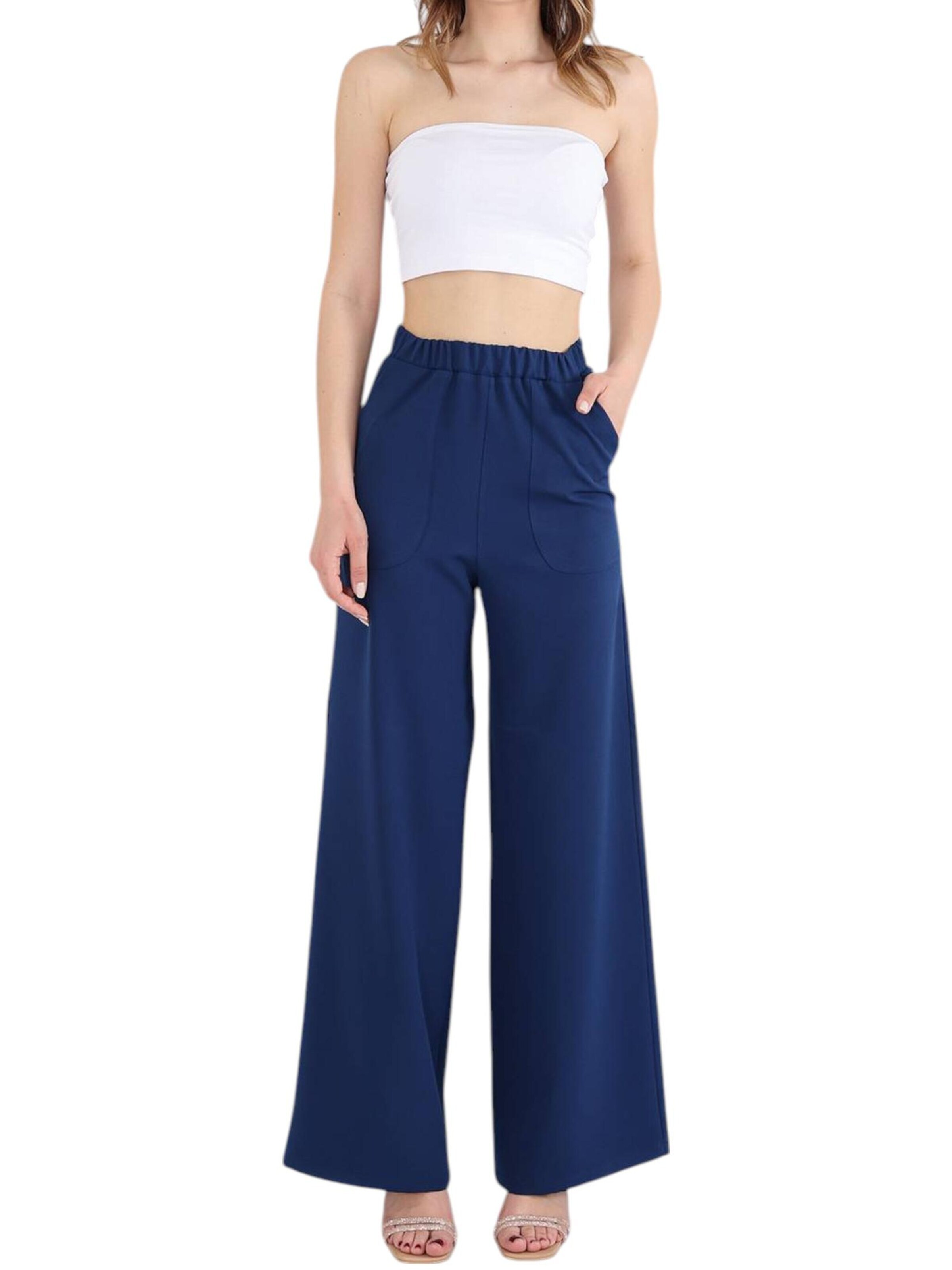 fashionshowcase Wide Leg Hose 'ALIN'‌‌‌‌‌‌‌‌‌‌ in Blau