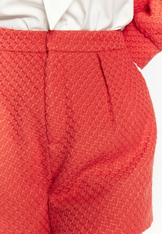 faina Regular Bundfaltenhose in Rot