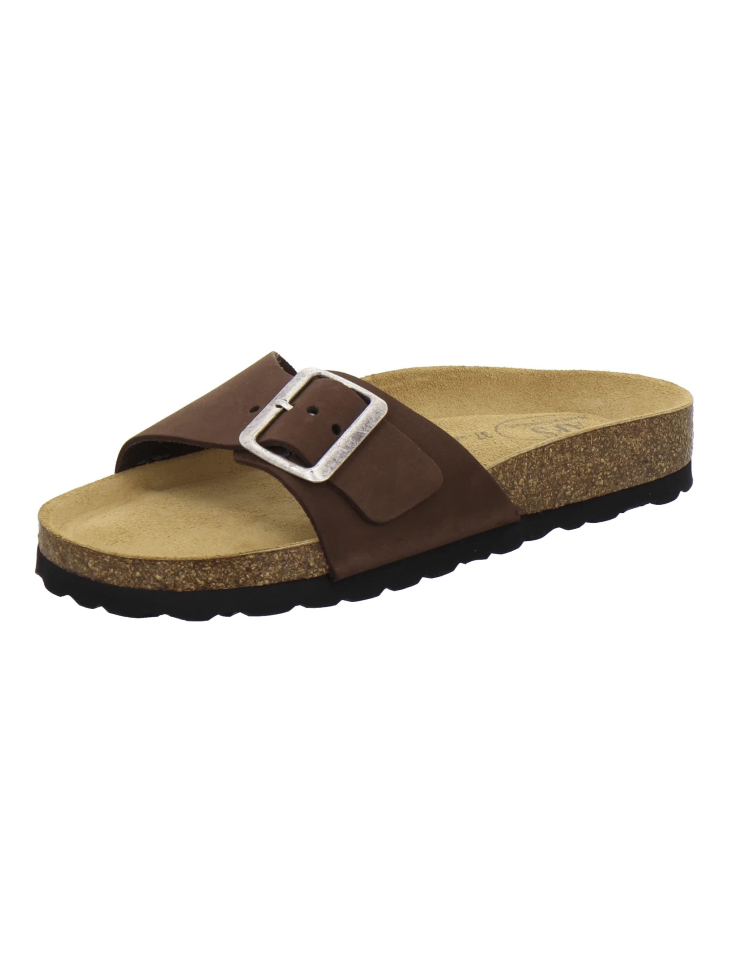 AFS-Schuhe Pantolette 'Pantoletten Damen Einschnaller mocca'‌‌‌‌‌‌‌ in Braun: Vorderseite