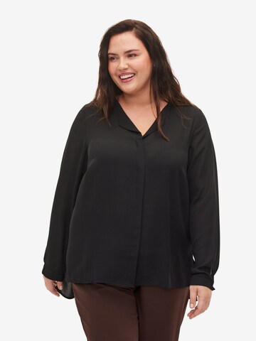 Zizzi Bluse 'Seli' in Schwarz: predná strana