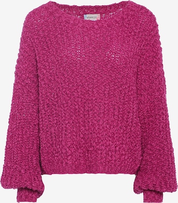 Pulover de la ebeeza pe roz: față