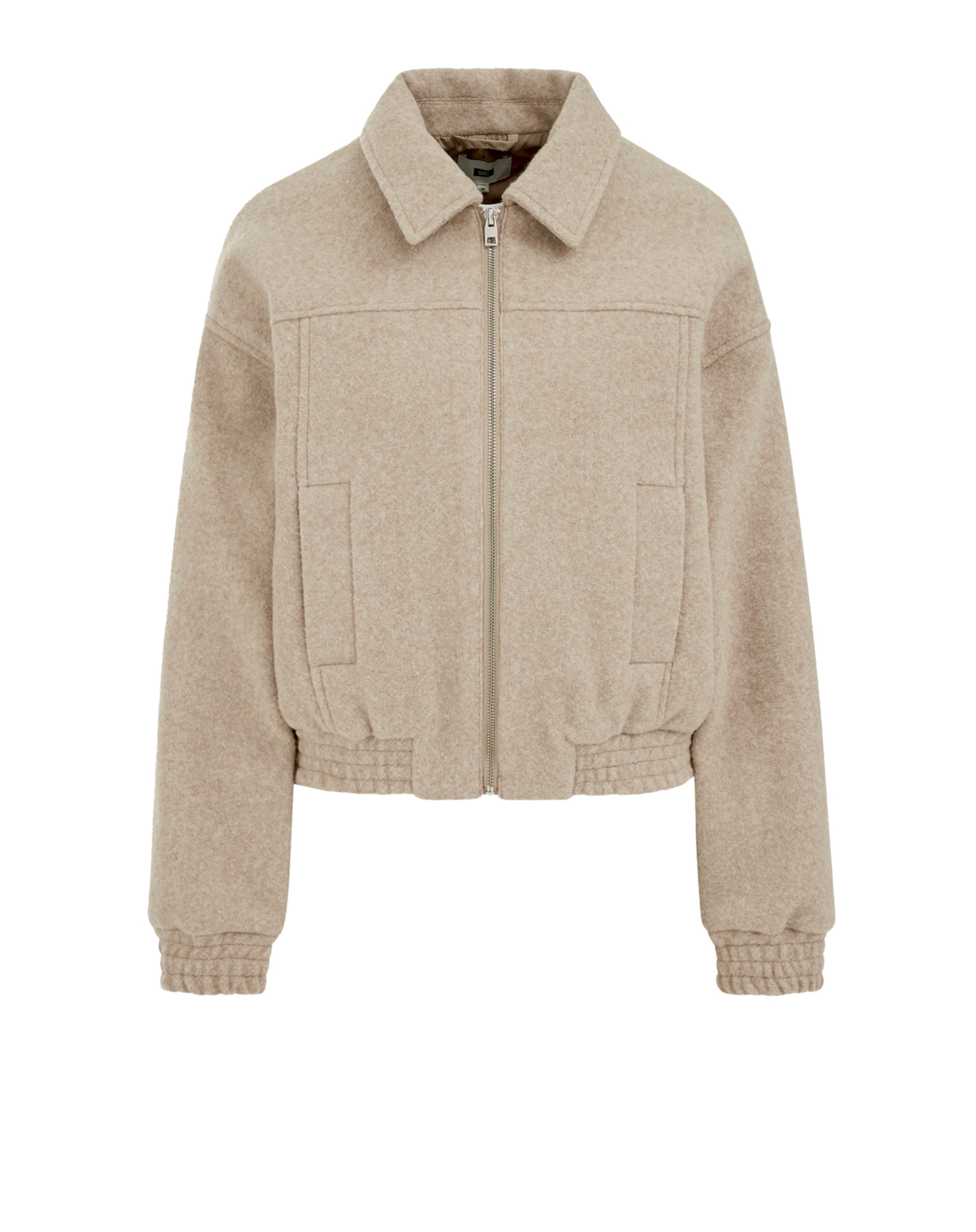 WE Fashion Демисезонная куртка в Бежевый: спереди