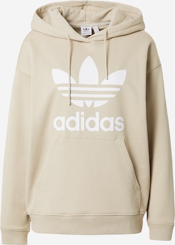 ADIDAS ORIGINALS - Sweatshirt 'Trefoil' em bege: frente