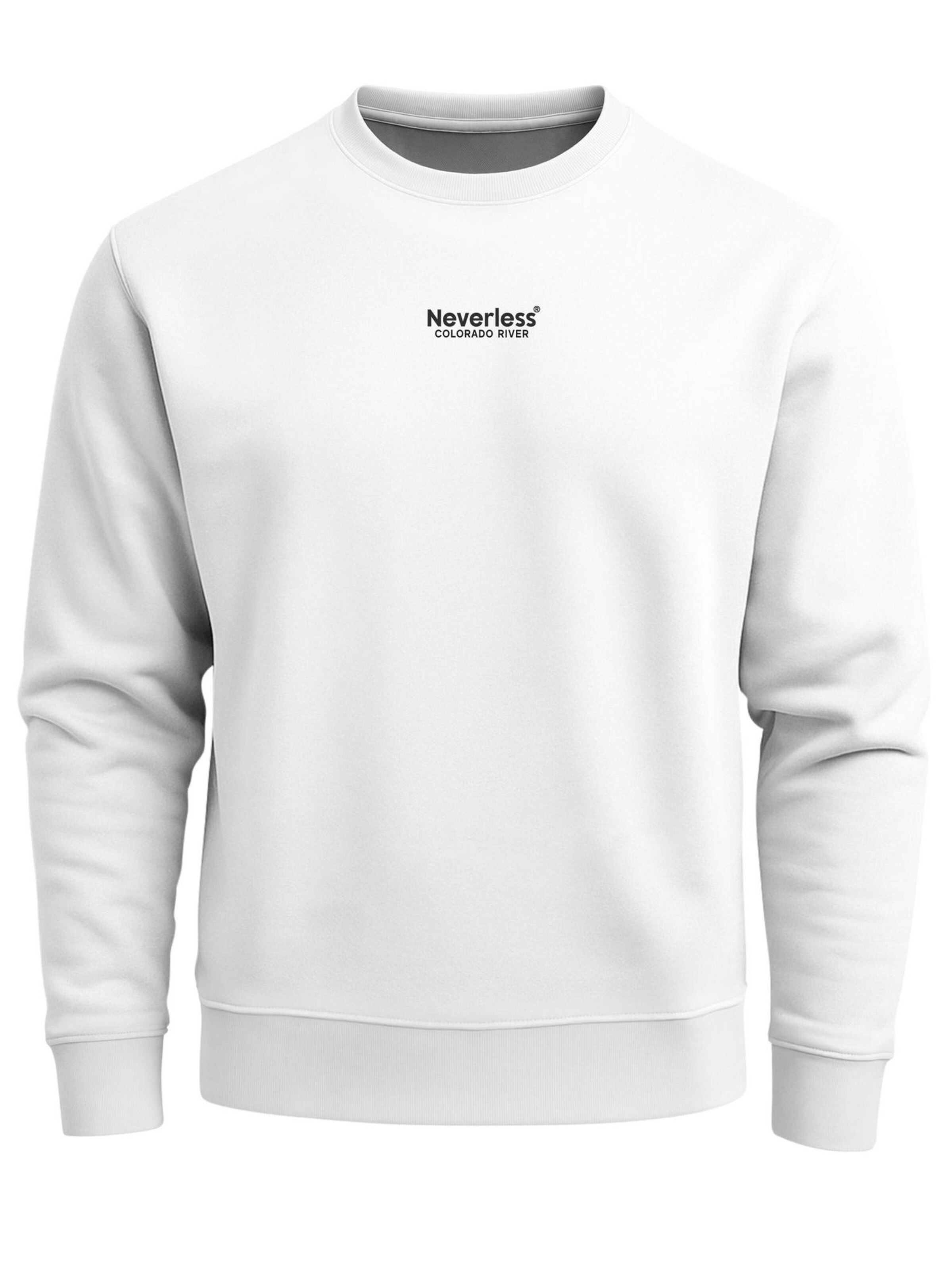Neverless Sweatshirt 'Colorado River' in White: front