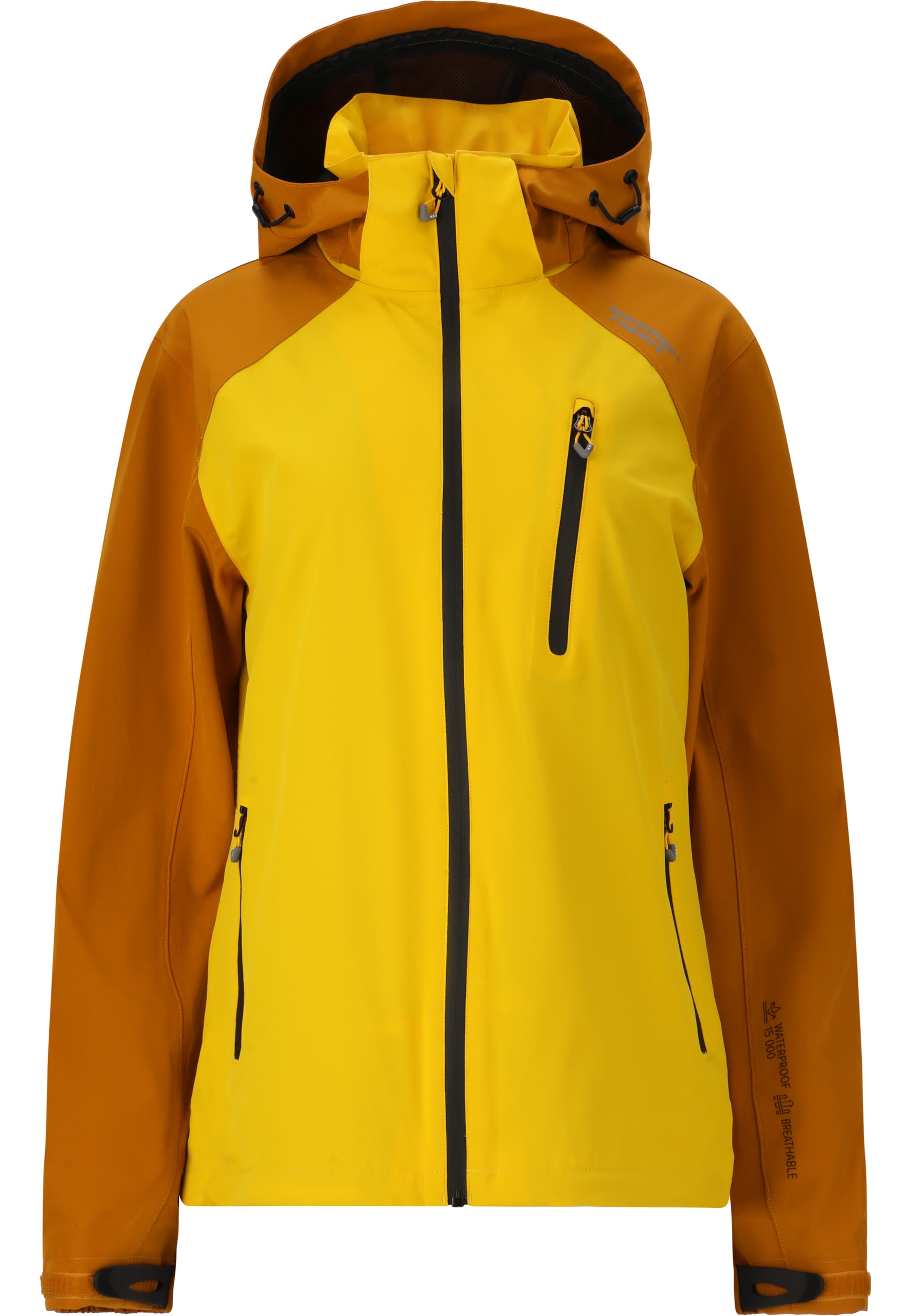 Weather Report Outdoor Jacket in Yellow: front