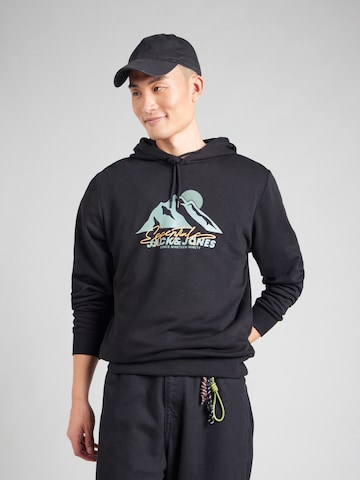 JACK & JONES Tréning póló 'JJSun' - fekete: elől