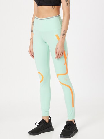 ADIDAS BY STELLA MCCARTNEY Skinny Sporthose in Grün: predná strana