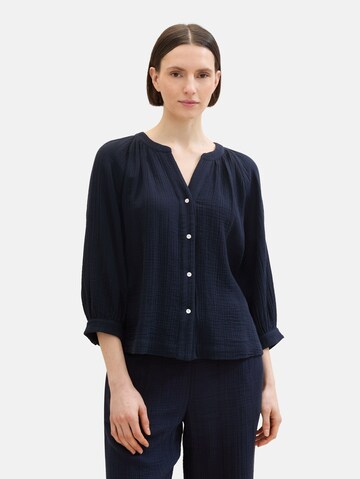 TOM TAILOR Blouse in Blauw: voorkant