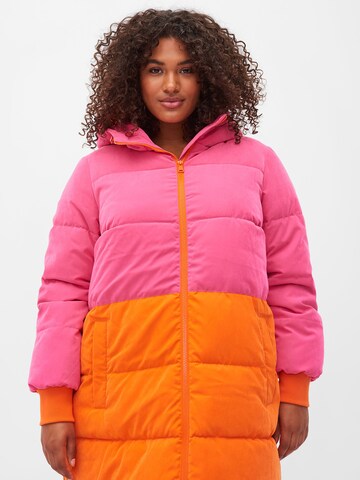 Zizzi Χειμερινό παλτό 'CAPEACHY' σε ροζ