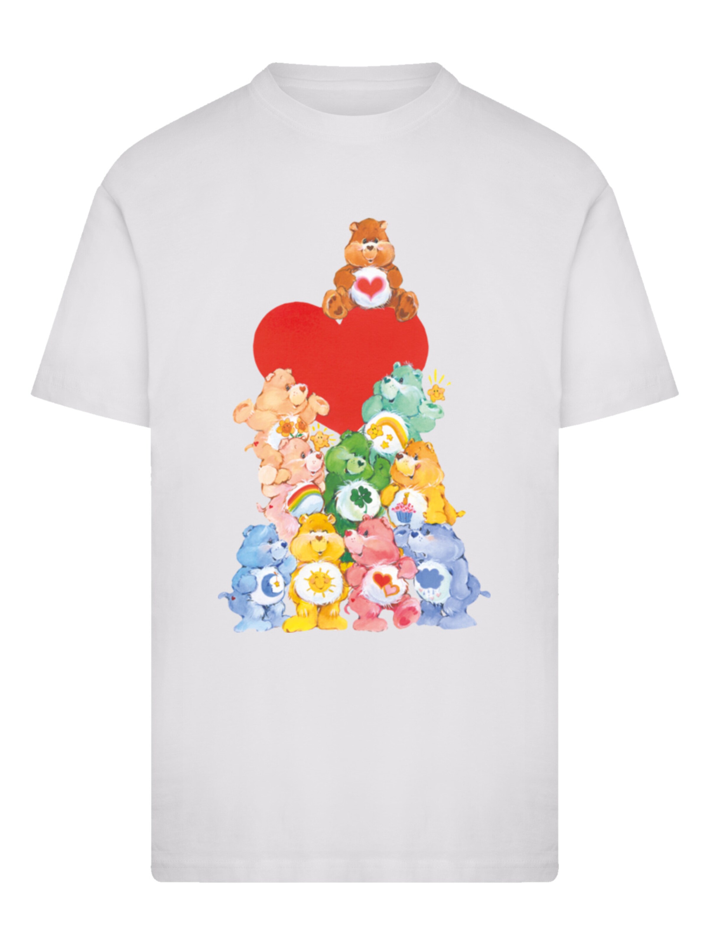 T-Shirt 'Care Bears The Original 10' F4NT4STIC en blanc : devant