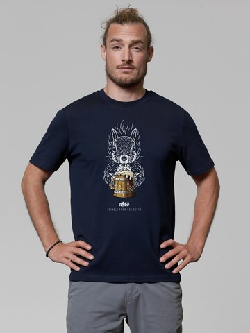 T-Shirt 'Eichhörnchen ' Watapparel en bleu : devant