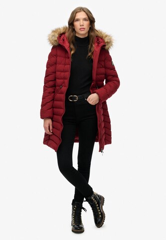 Manteau mi-saison 'Fuji' Superdry en rouge