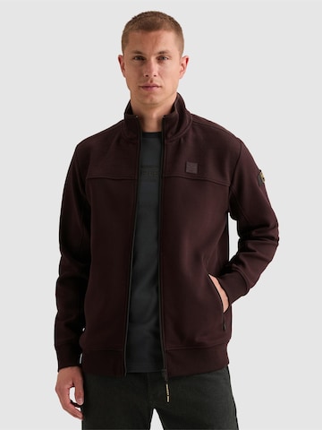 Giacca di mezza stagione 'Sweat cardigan with zipper closure and high collar' di PME Legend in lilla: frontale