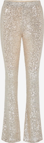 PIECES Flared Pants 'Delphia' in Silver: front