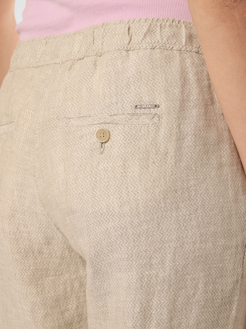 BRAX Slim fit Pleat-Front Pants 'Maron' in Beige