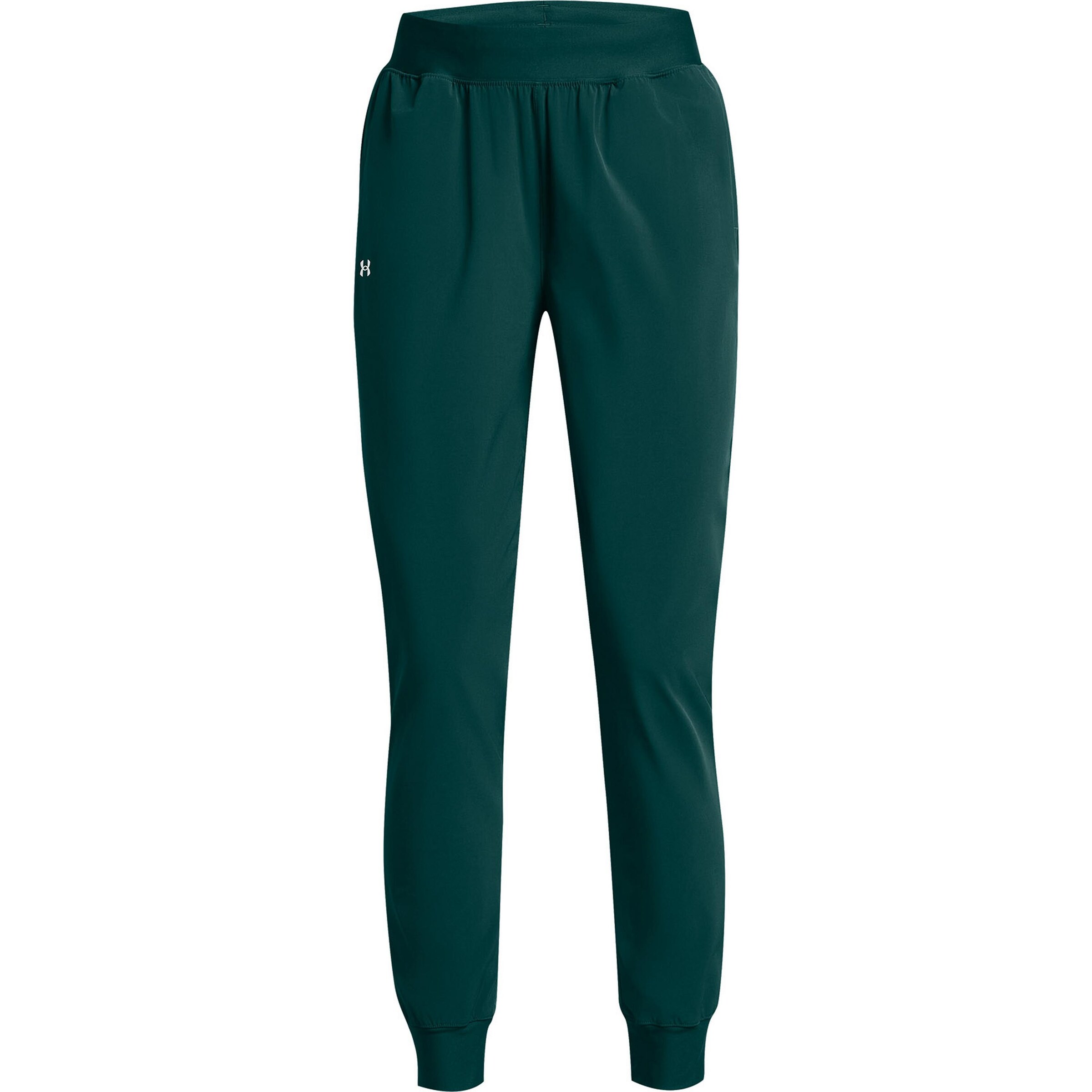 UNDER ARMOUR Workout Pants in Green: front
