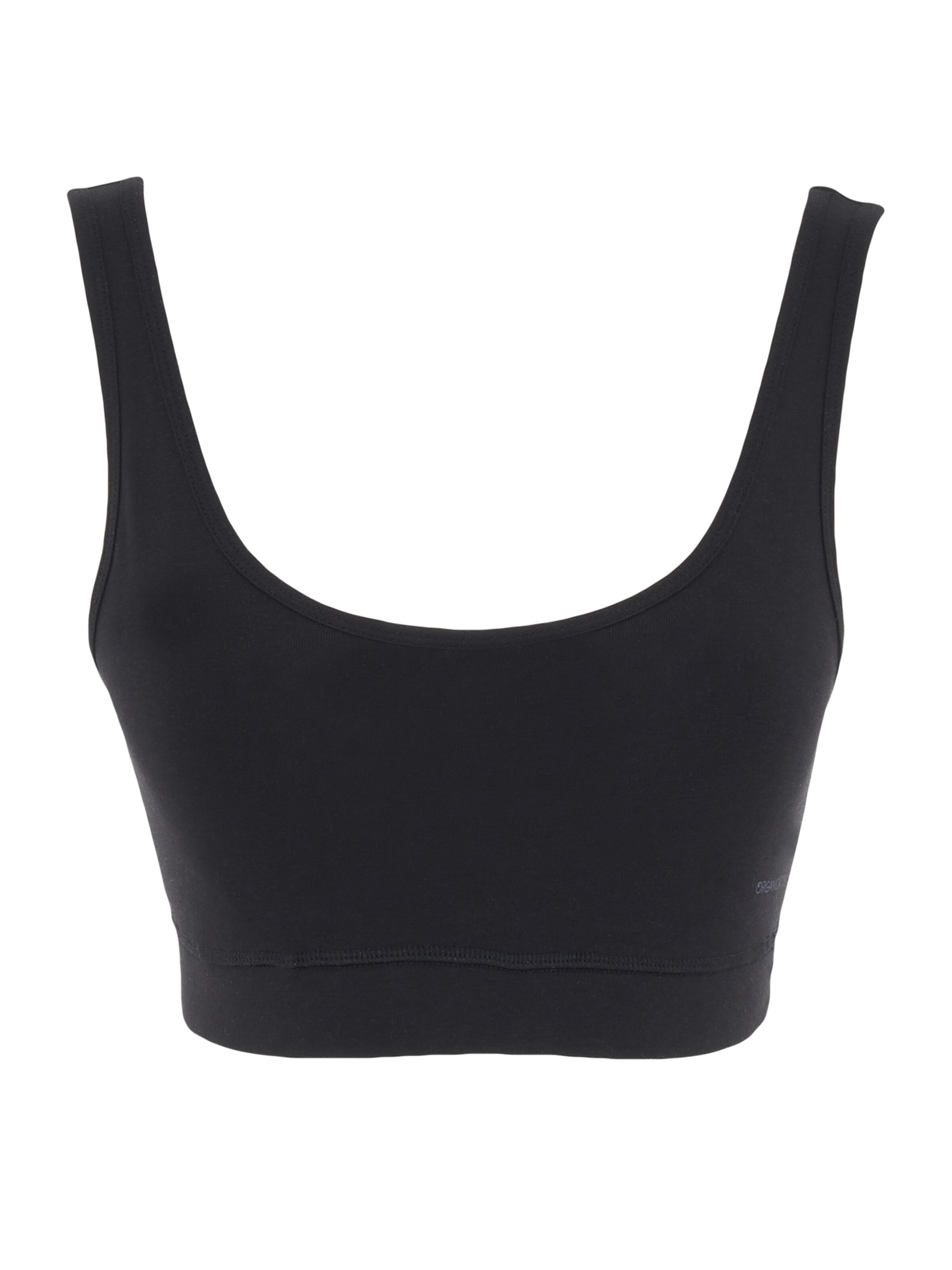 Organication Bra in Black: front