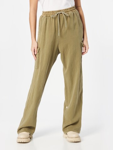 REPLAY Wide leg Cargo Pants in Green: front