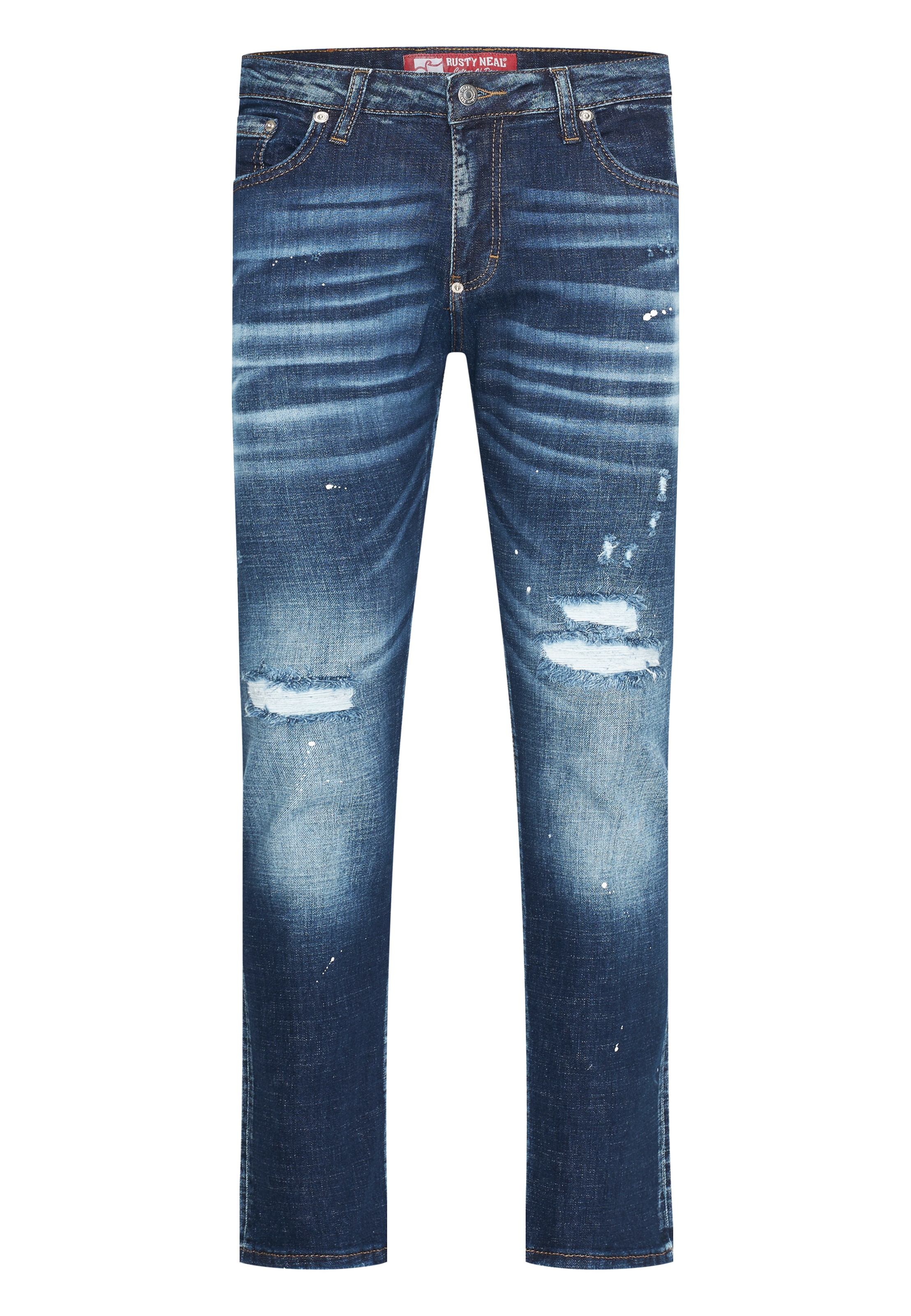Coupe slim Jean Rusty Neal en bleu : devant