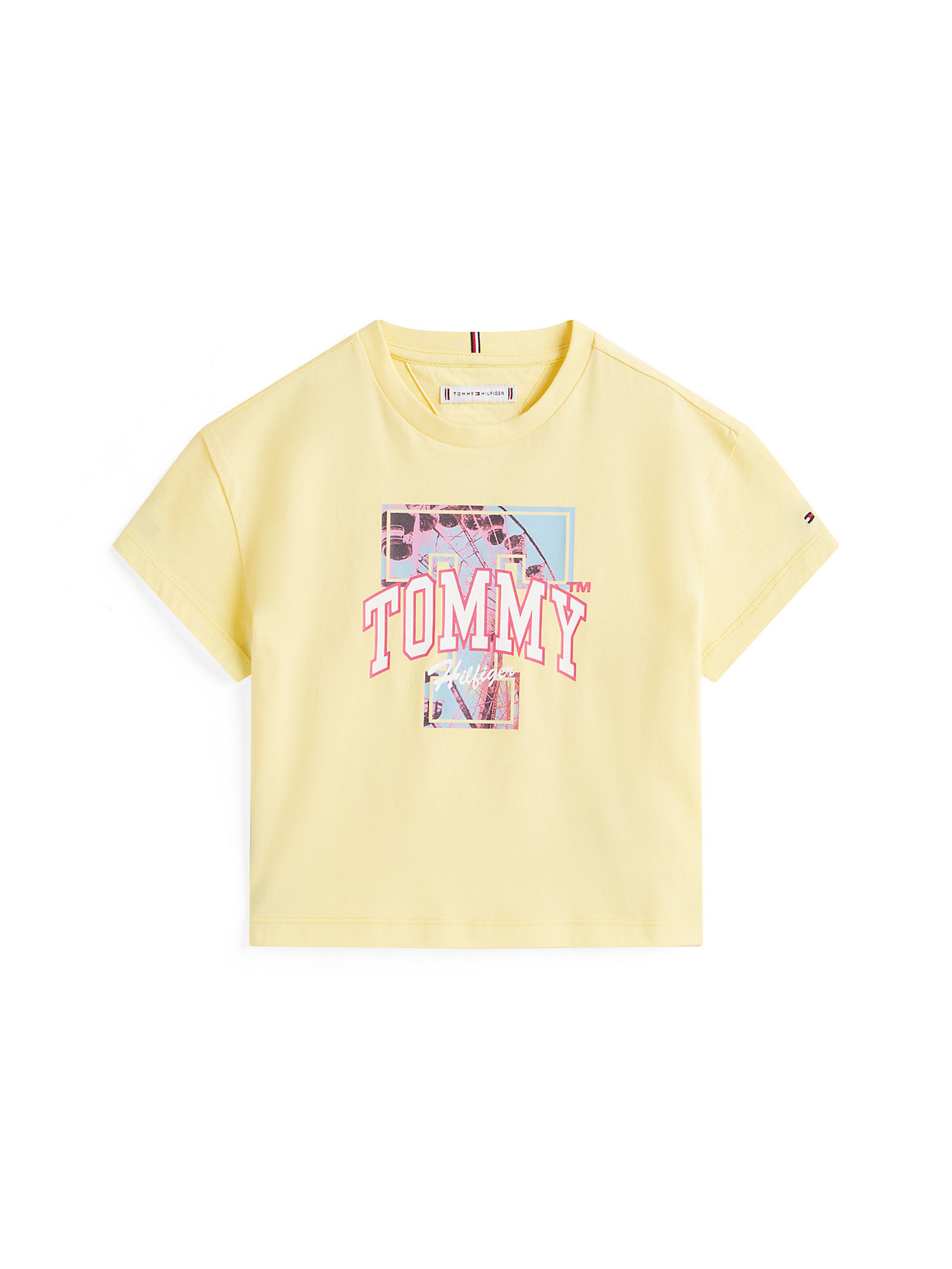 T-Shirt TOMMY HILFIGER en jaune : devant