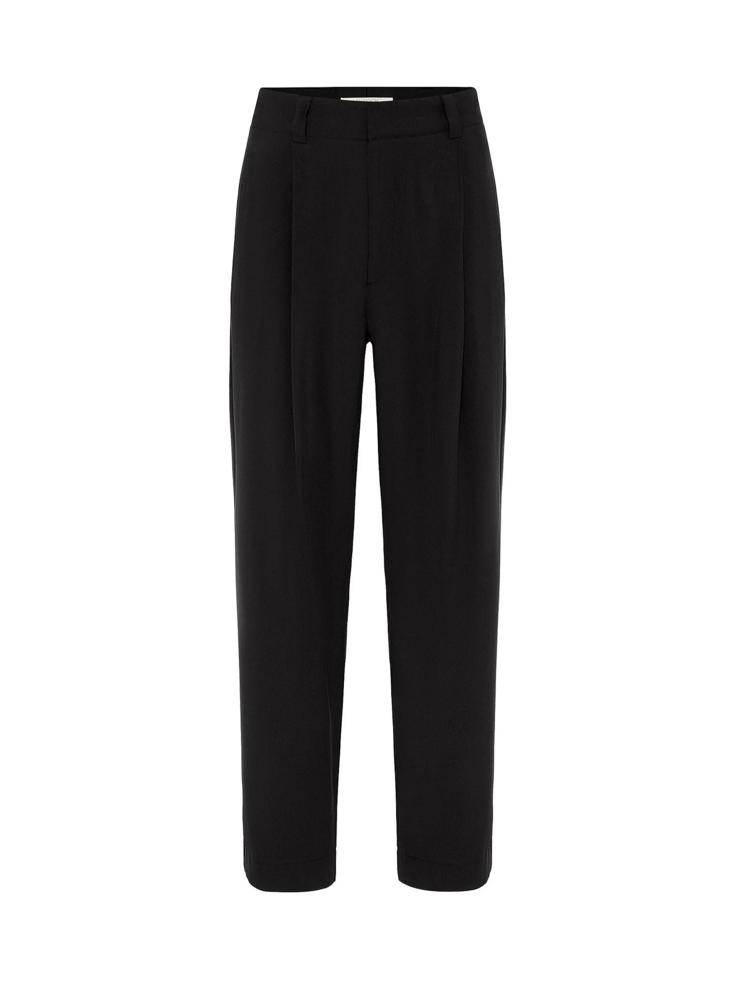 Antioch Avar lõige Voltidega püksid, värv must: eest vaates