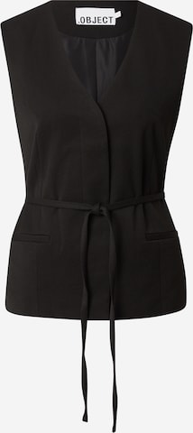 Gilet de costume 'OBJLISA' OBJECT en noir : devant