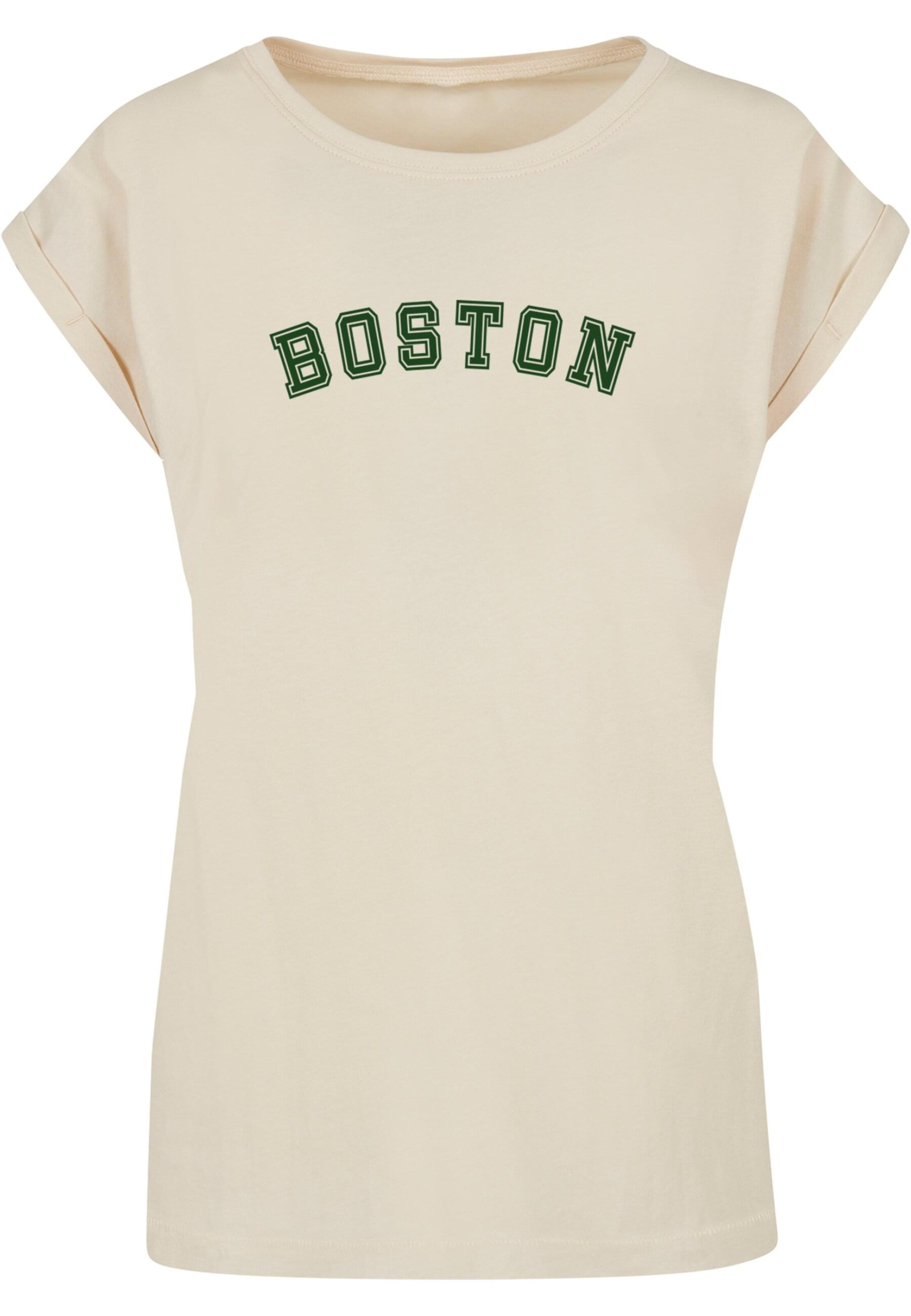 Merchcode T-Shirt 'Boston' in Beige: Vorderseite