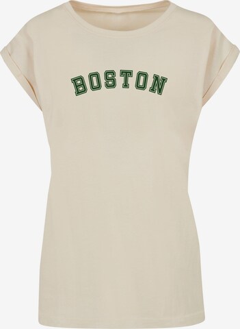 Merchcode Shirt 'Boston' in Beige: voorkant