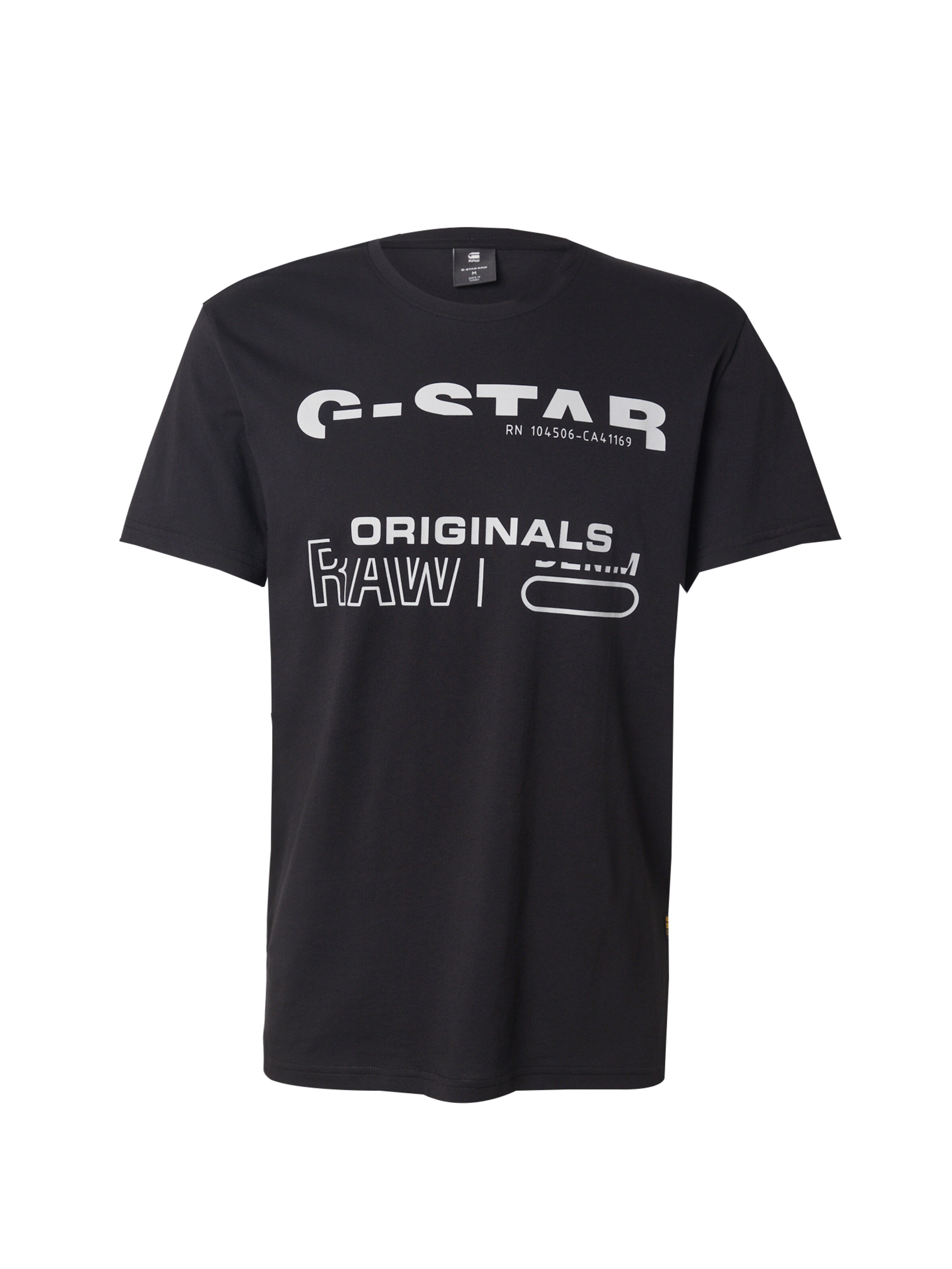 G-STAR Majica | črna barva: sprednja stran