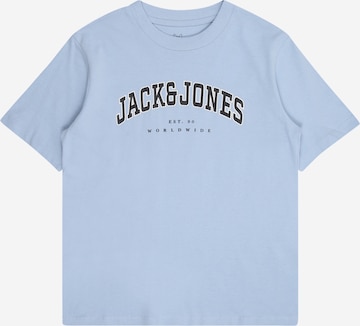 Jack & Jones Junior T-Shirt 'JJECaleb' in Blau: Vorderseite
