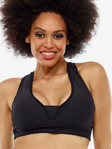 Winshape Push-up Sports bra 'PUSB102' in Black: front