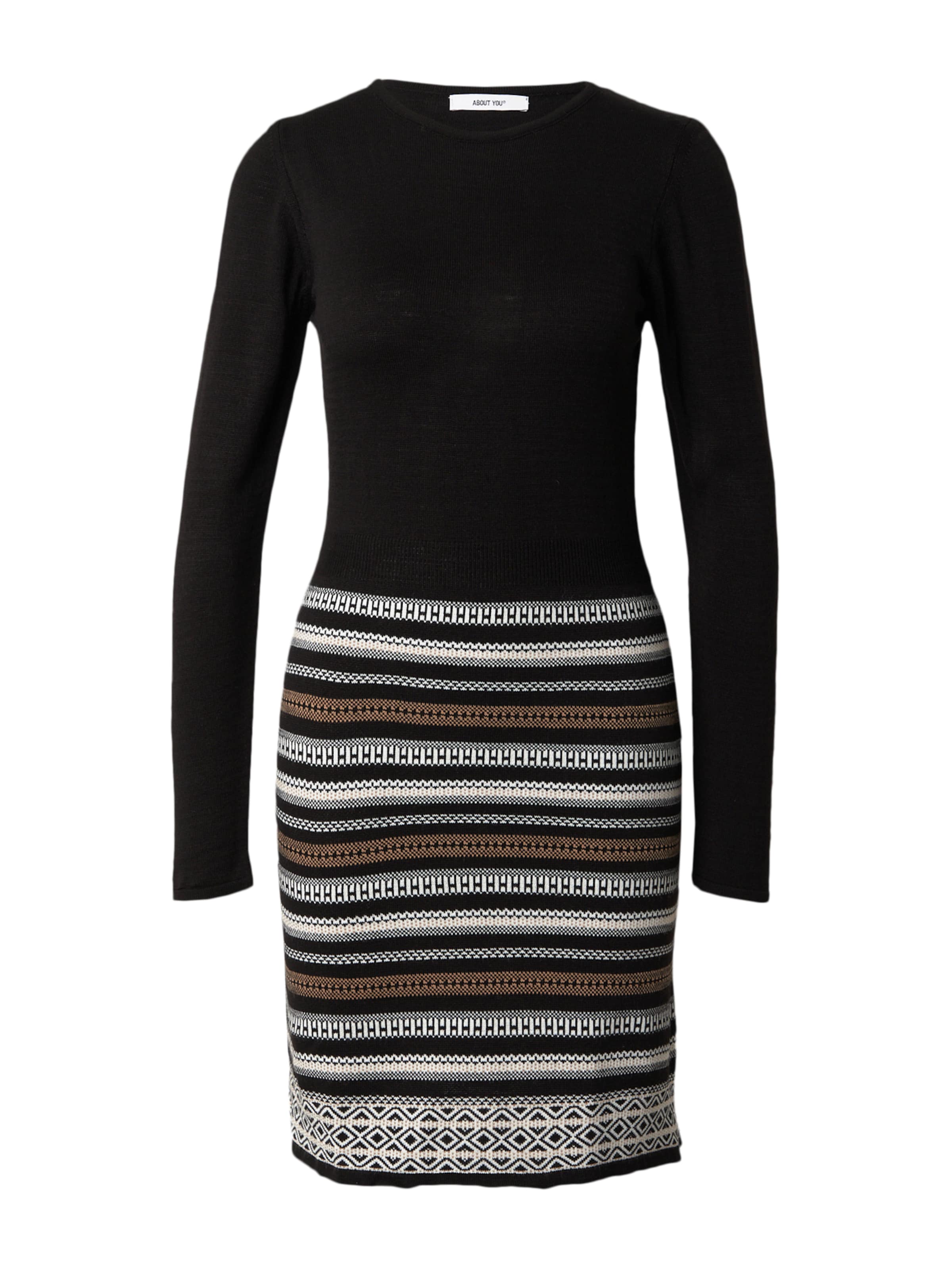 ABOUT YOUPletena haljina &#x27;Penelope&#x27; - crna boja: prednji dio