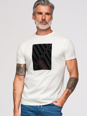 Ombre Shirt in Weiß: Vorderseite