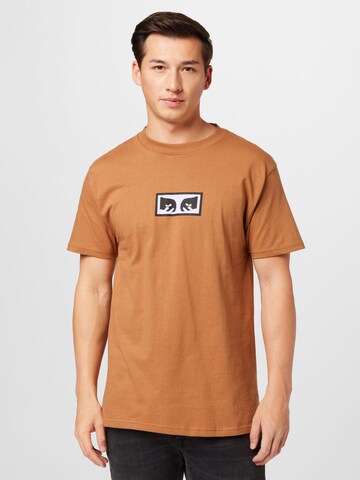 Obey T-Shirt in Braun: predná strana