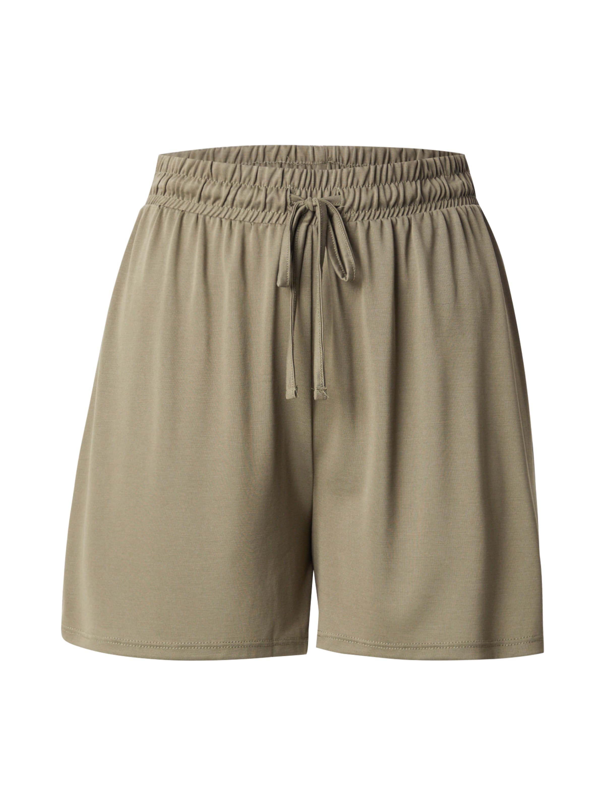 žalia PIECES Standartinis Kelnės 'PCAnora': priekis