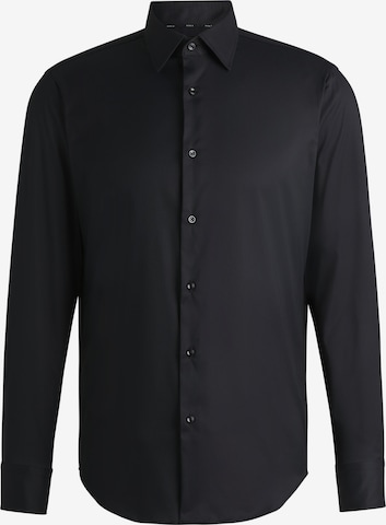 BOSS Regular Fit Hemd 'P-Joe' in Schwarz: Vorderseite