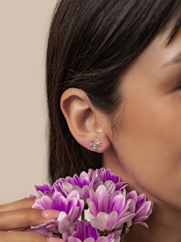 Hey Happiness - Pendientes 'Snowflake Trio' en plata