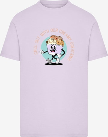 Maglietta 'Chill Out' di Merchcode in lilla: frontale