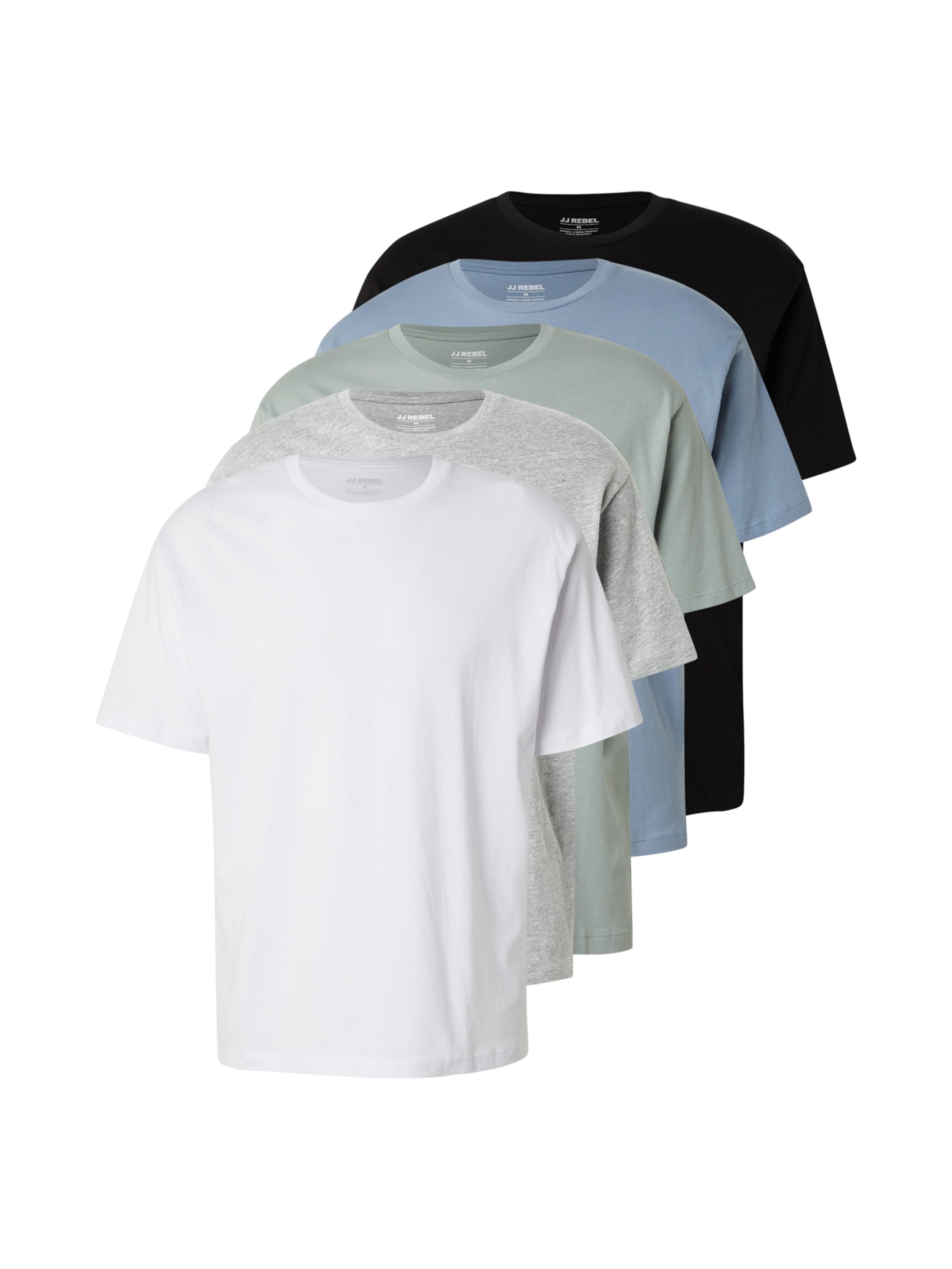 JJ Rebel Μπλουζάκι 'JREB' σε γκρι: μπροστά