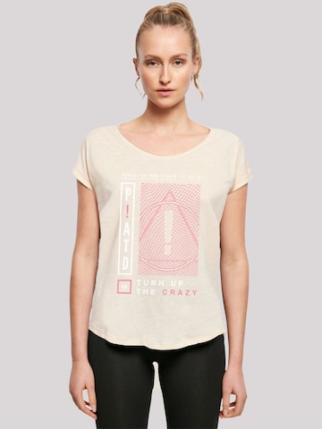T-shirt 'Panic At The Disco Turn Up The Crazy' F4NT4STIC en beige : devant