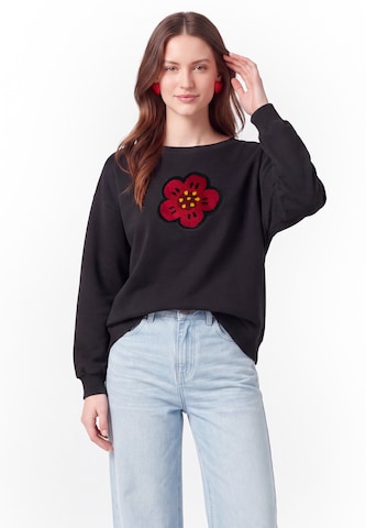 Sweat-shirt MYMO en noir : devant