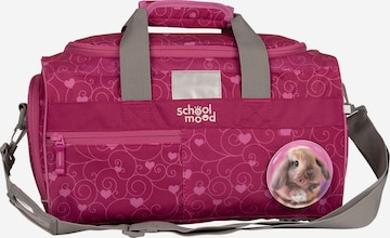 School-Mood Sports Bag in Pink: front